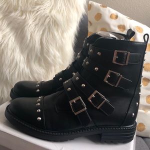 Spiked Biker Boots